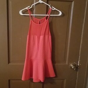 Orange peplum top